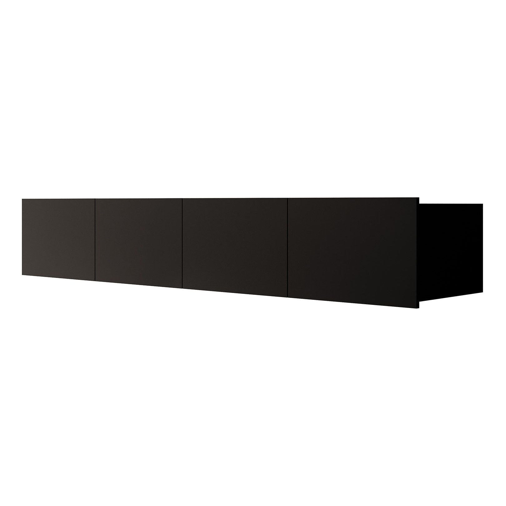Calabas - TV-Meubel met 4 deuren - Mat zwart - 200 cm