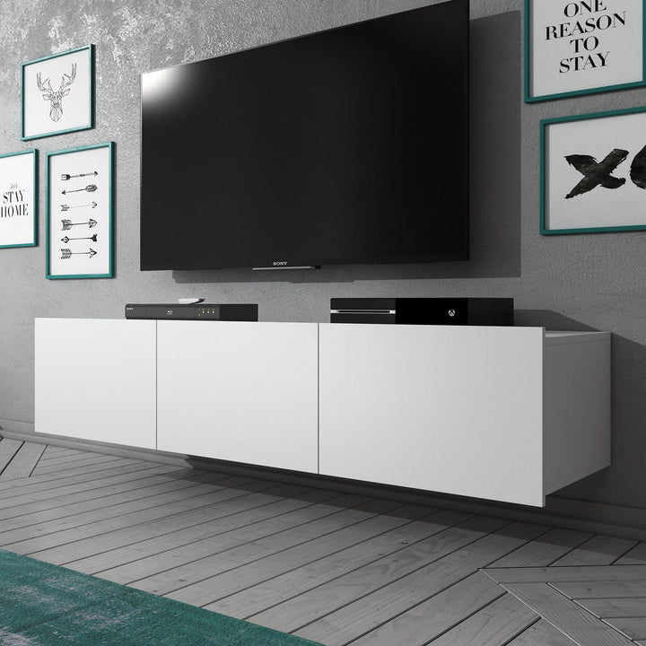 Calgary - TV-Meubel met 3 deuren - Mat wit - 150 cm