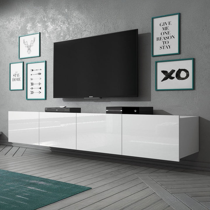 Calgary - TV-Meubel met 4 deuren - Wit - 200 cm