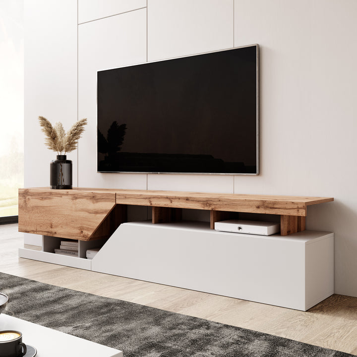 Canberra - TV-Meubel - Eiken/wit