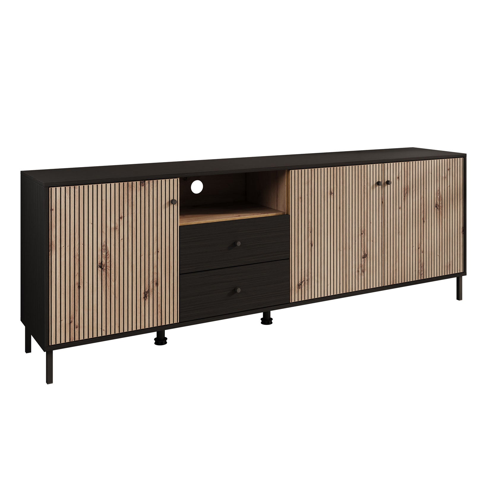 Charles - TV-Meubel met 3 deuren - Eiken - 208 cm