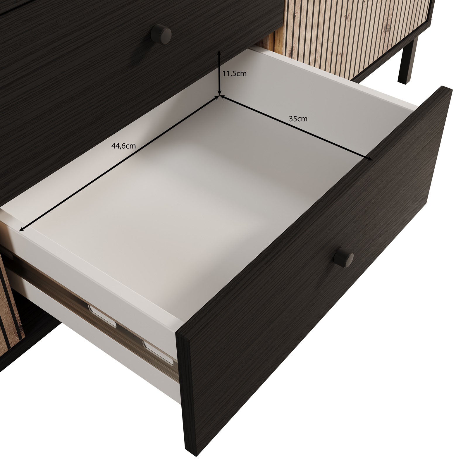 Charles - TV-Meubel met 2 deuren - Eiken - 157 cm
