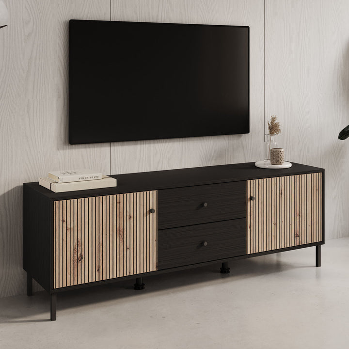 Charles - TV-Meubel met 2 deuren - Eiken - 157 cm
