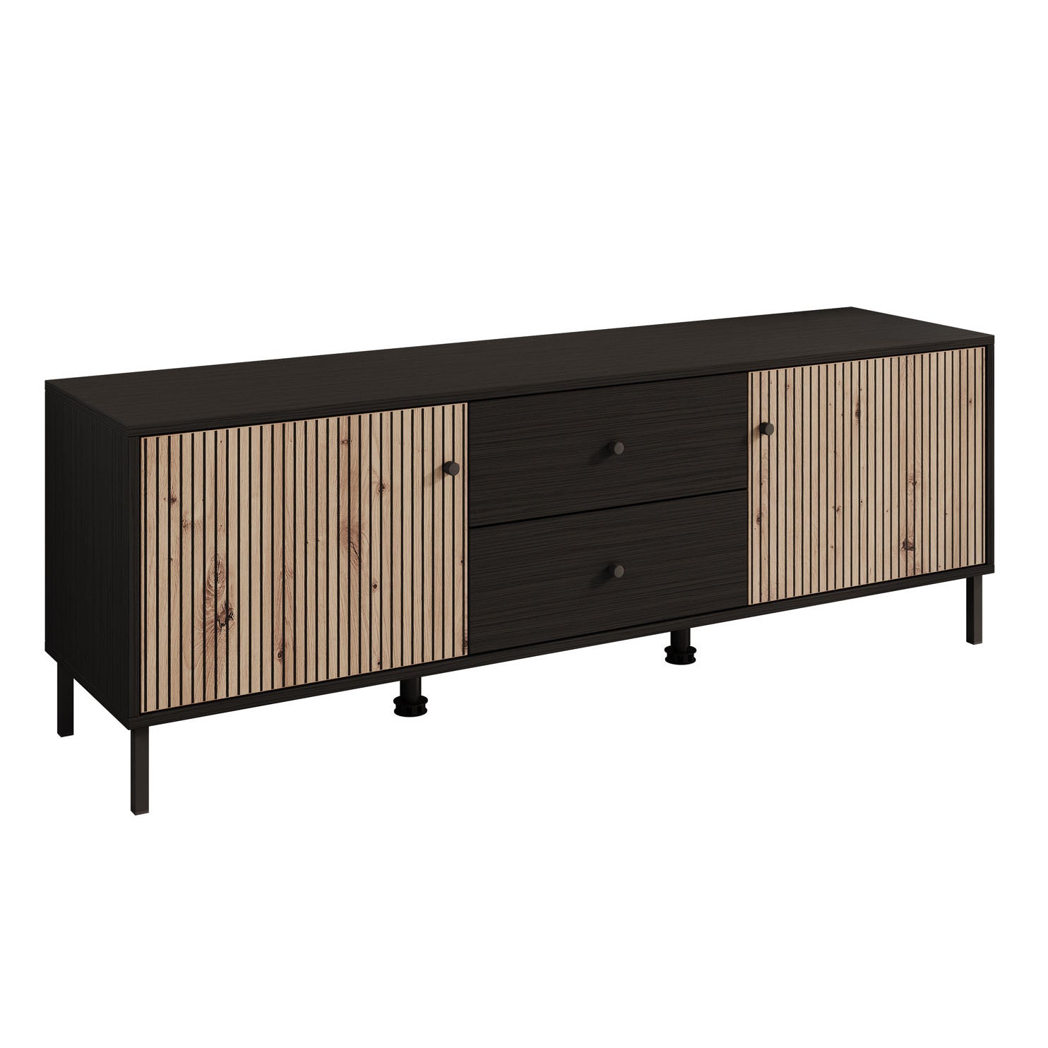 Charles - TV-Meubel met 2 deuren - Eiken - 157 cm