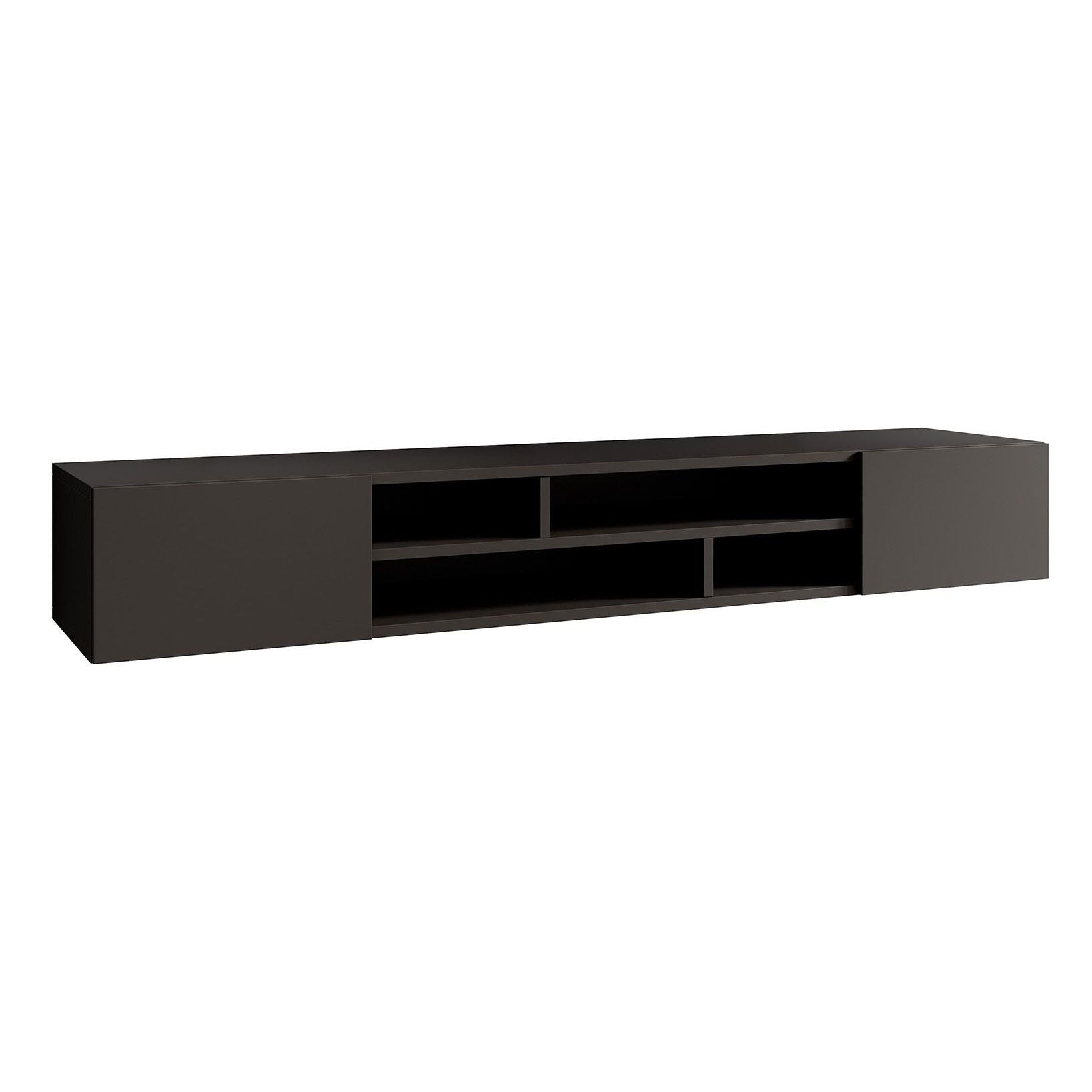 Charo - TV-Meubel - met 2 deuren - Mat zwart - 208 cm
