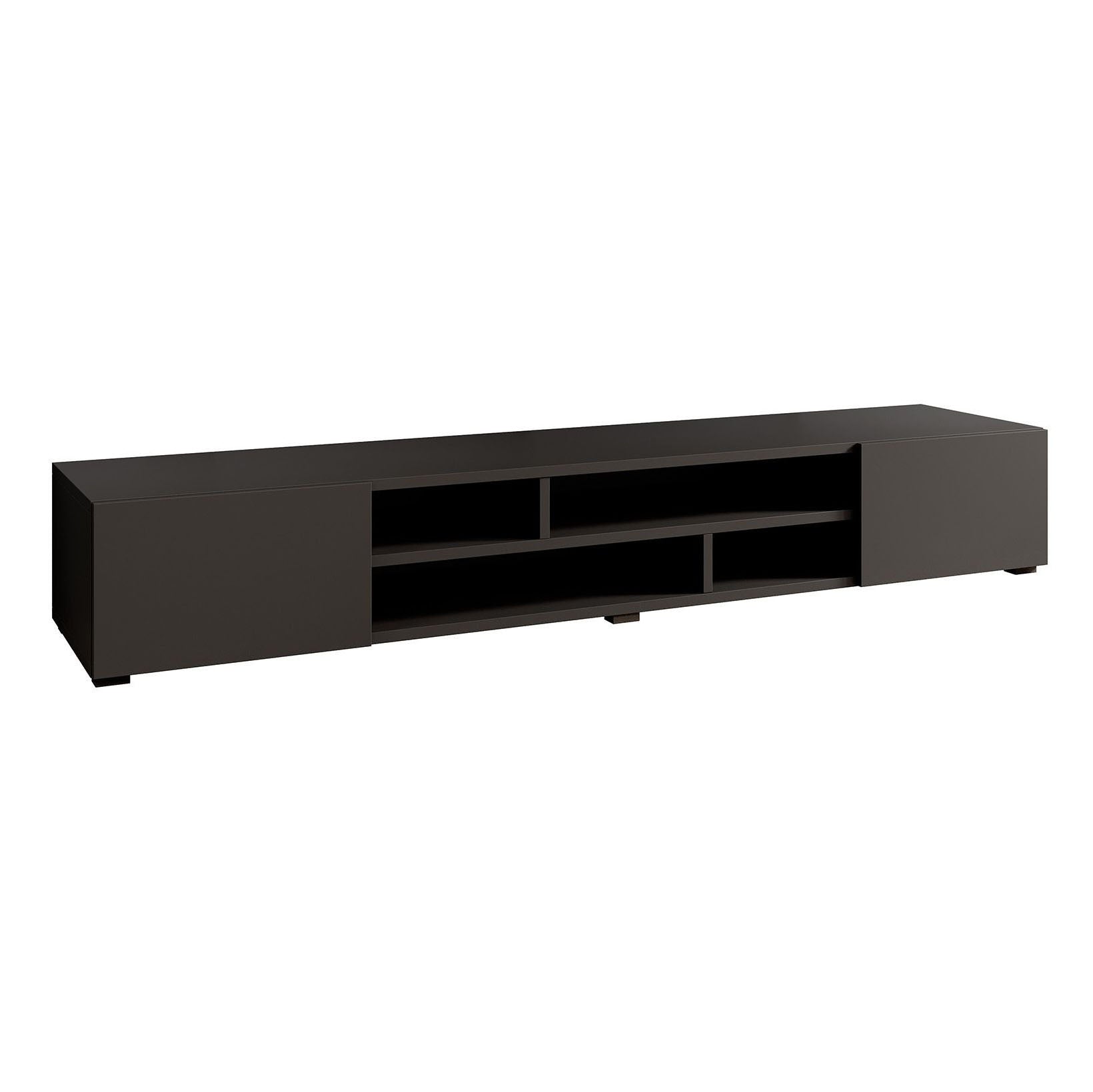 Charo - TV-Meubel - met 2 deuren - Mat zwart - 208 cm
