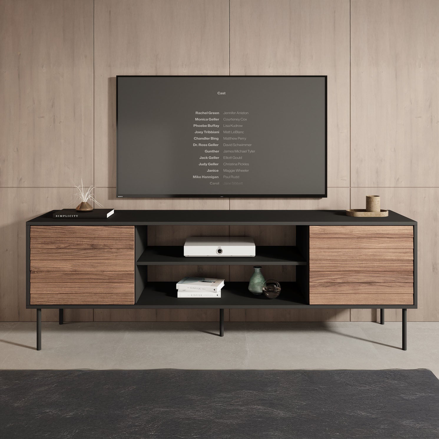 Cordoba - TV-Meubel met 2 deuren - Eiken - 180x40x182 cm