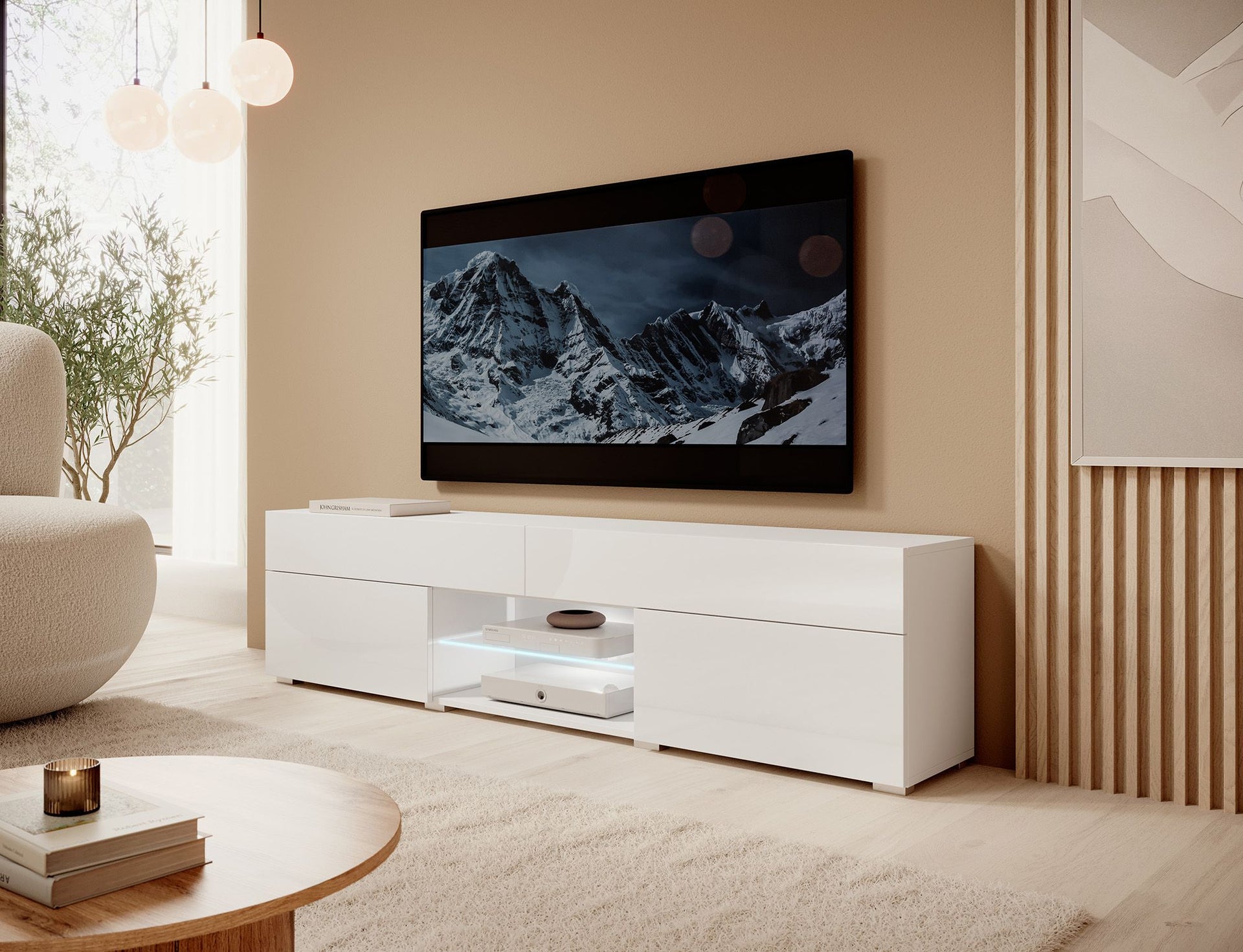 Kenderes - TV-Meubel - Wit - 100x41x38 cm