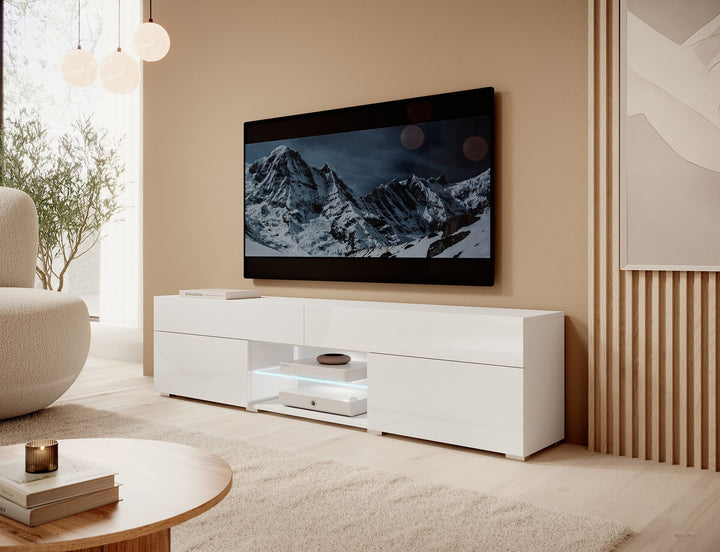 Cruise - TV-Meubel met verlichting - Wit - 180 cm