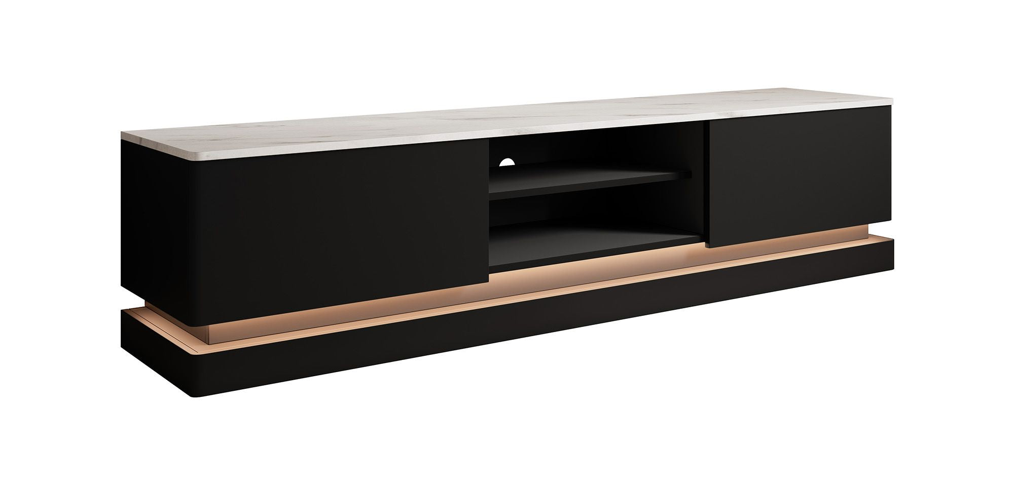Daley - TV-Meubel met verlichting - Zwart  - 190 cm