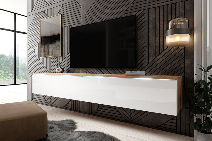 Dixon - TV-Meubel - Eiken/wit - 180 cm