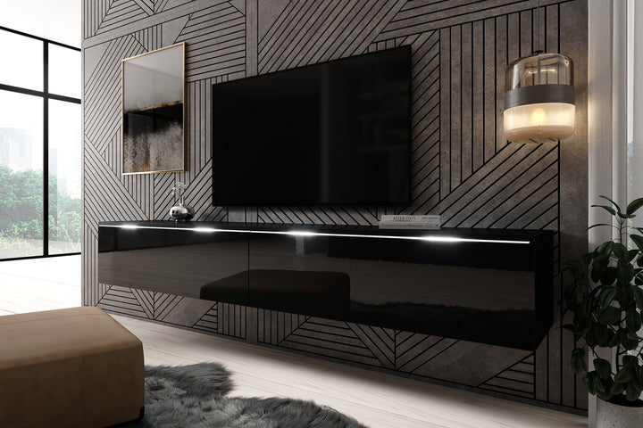 Dixon - TV-Meubel - Zwart - 180 cm