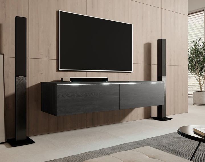 Dixon - TV-Meubel - Zwart eiken - 140 cm