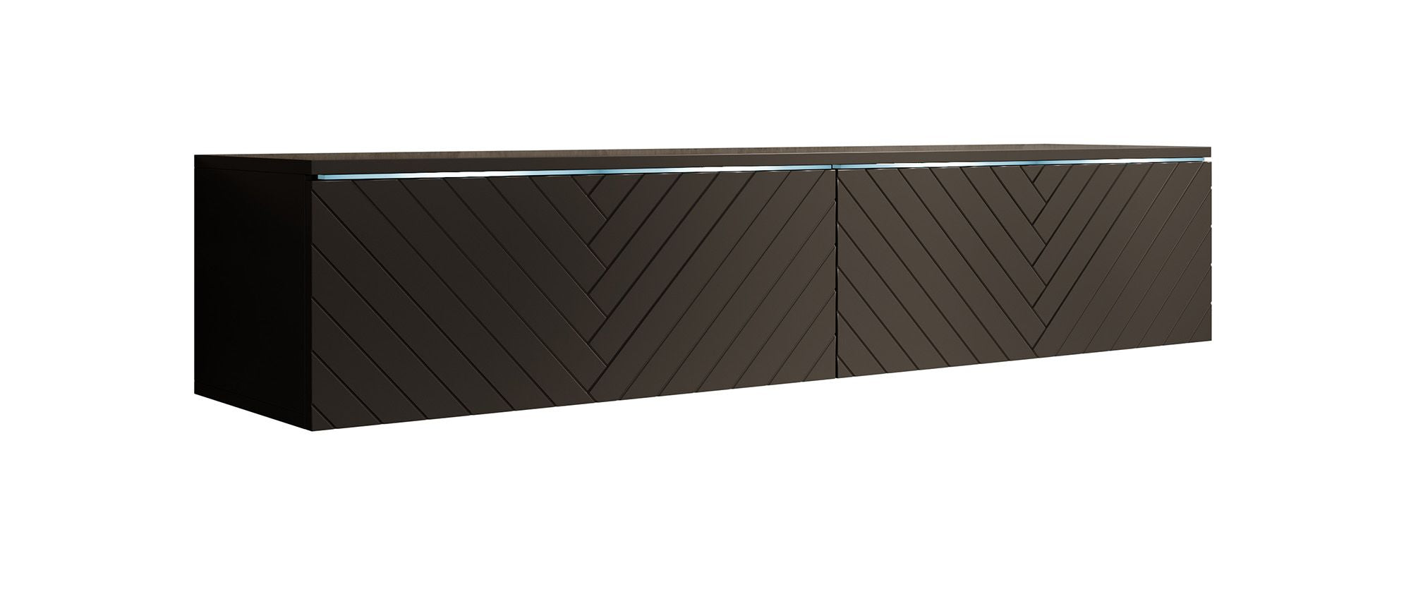 Dixon - TV-Meubel - Zwart visgraat - 140 cm