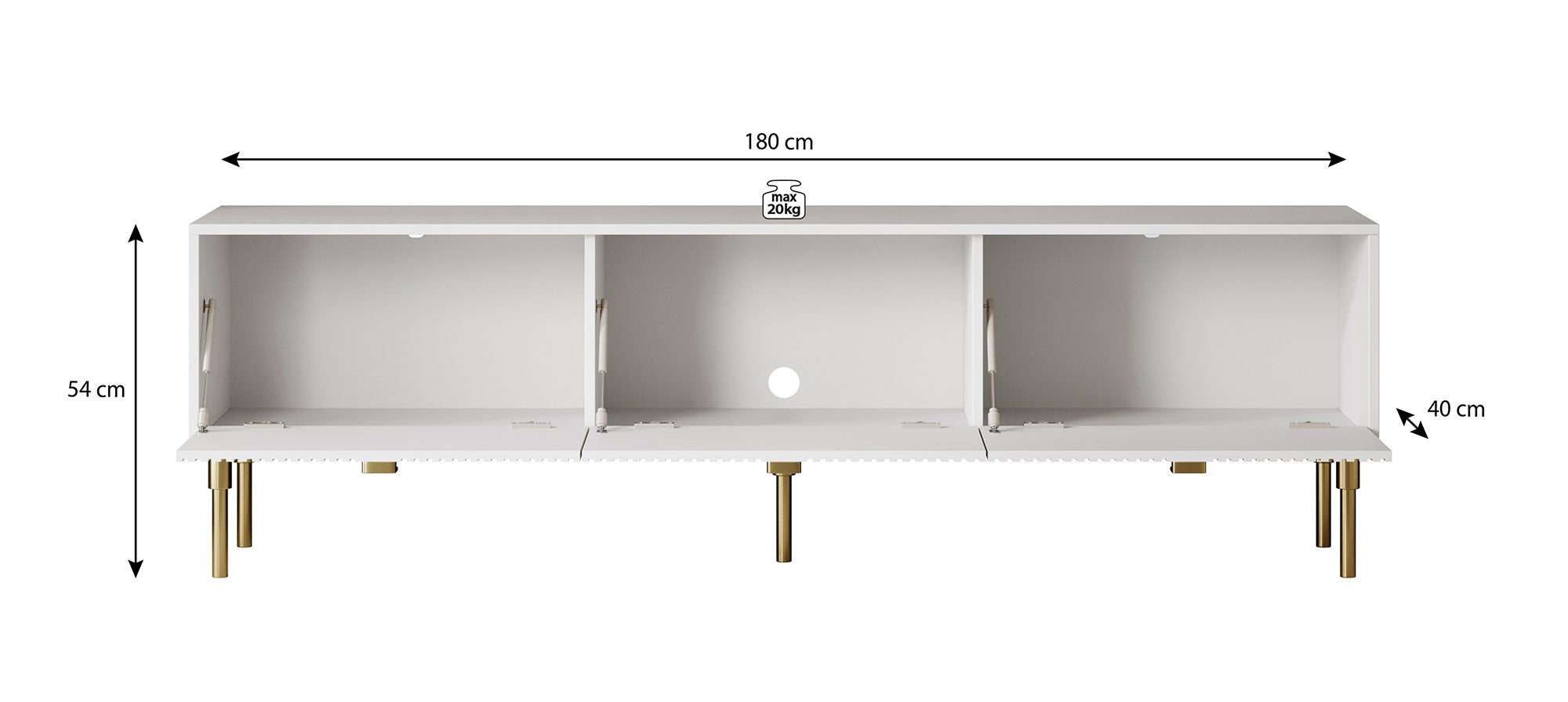 Doral - TV-Meubel Wit  - 180 cm