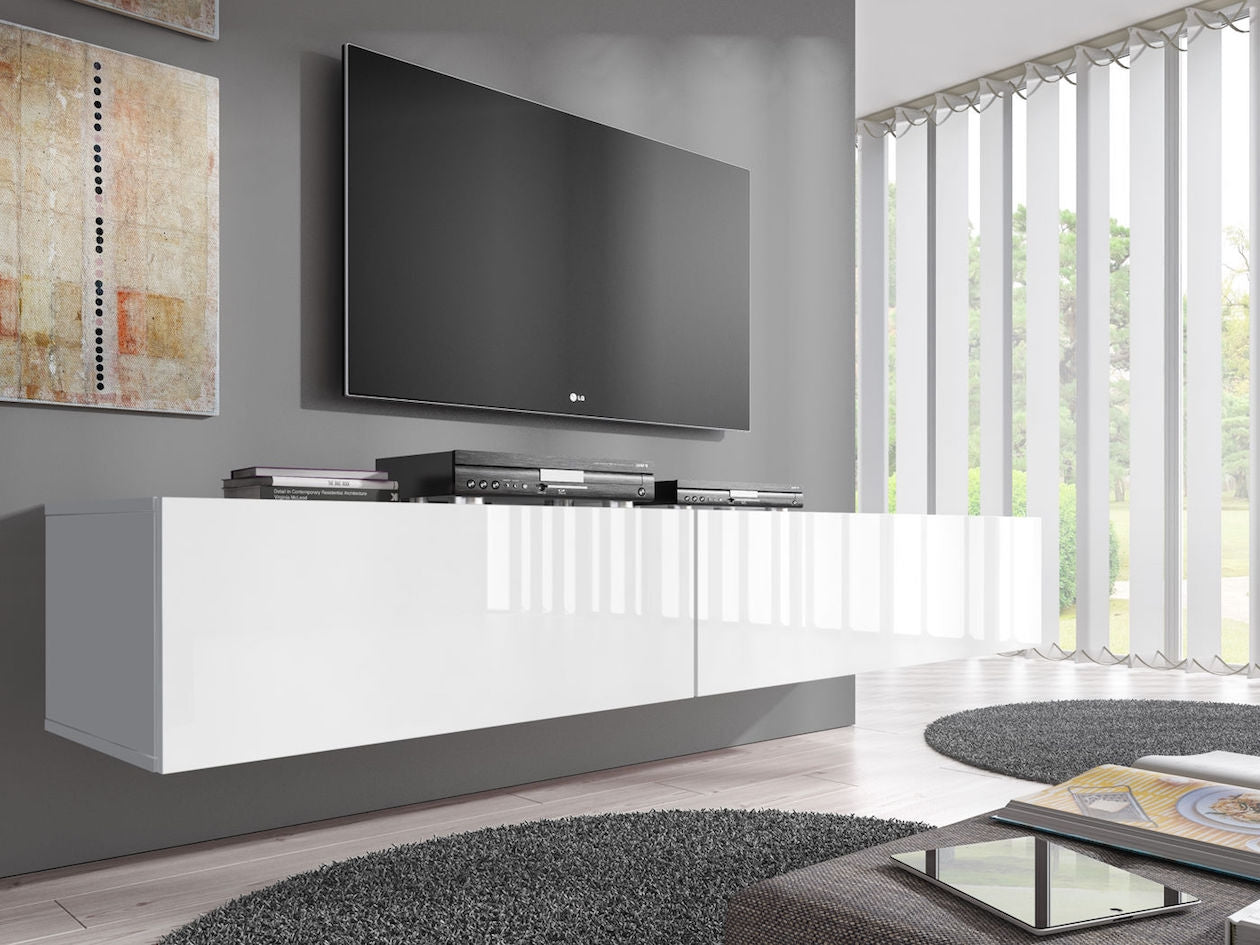 Flame - TV-Meubel - Wit - 200 cm