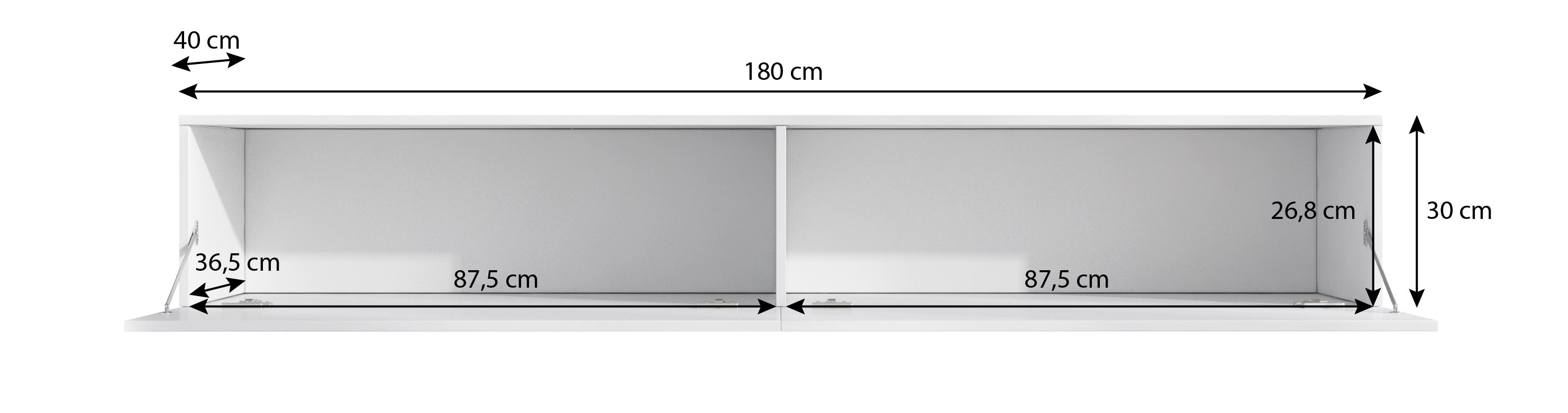 Flame XL - TV-Meubel - Mat zwart  - 180 cm
