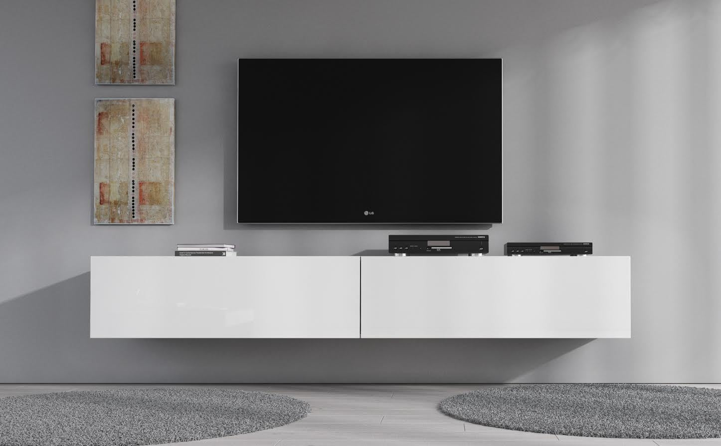 Flame - TV-Meubel - Wit - 200 cm