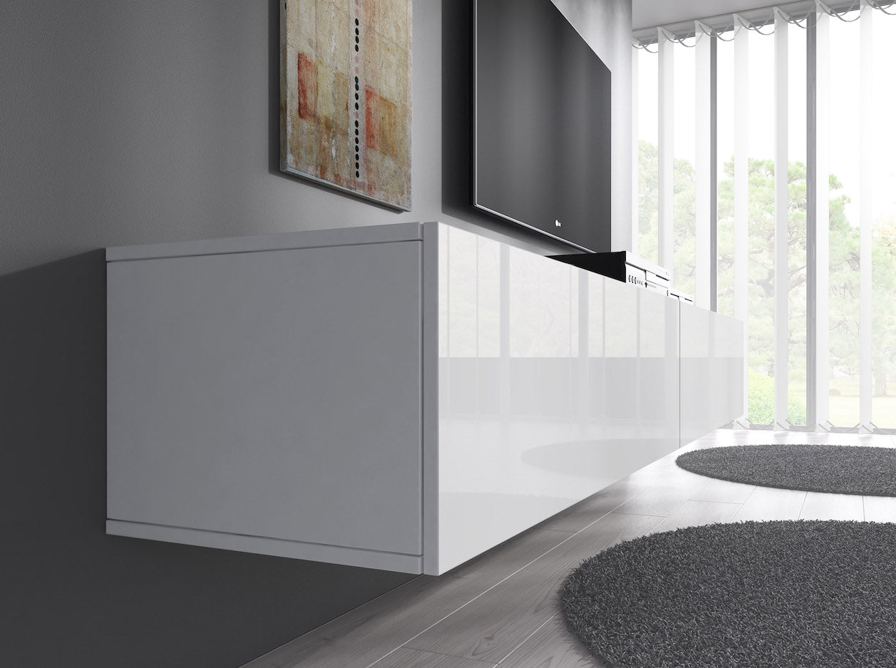 Flame - TV-Meubel - Wit - 200 cm