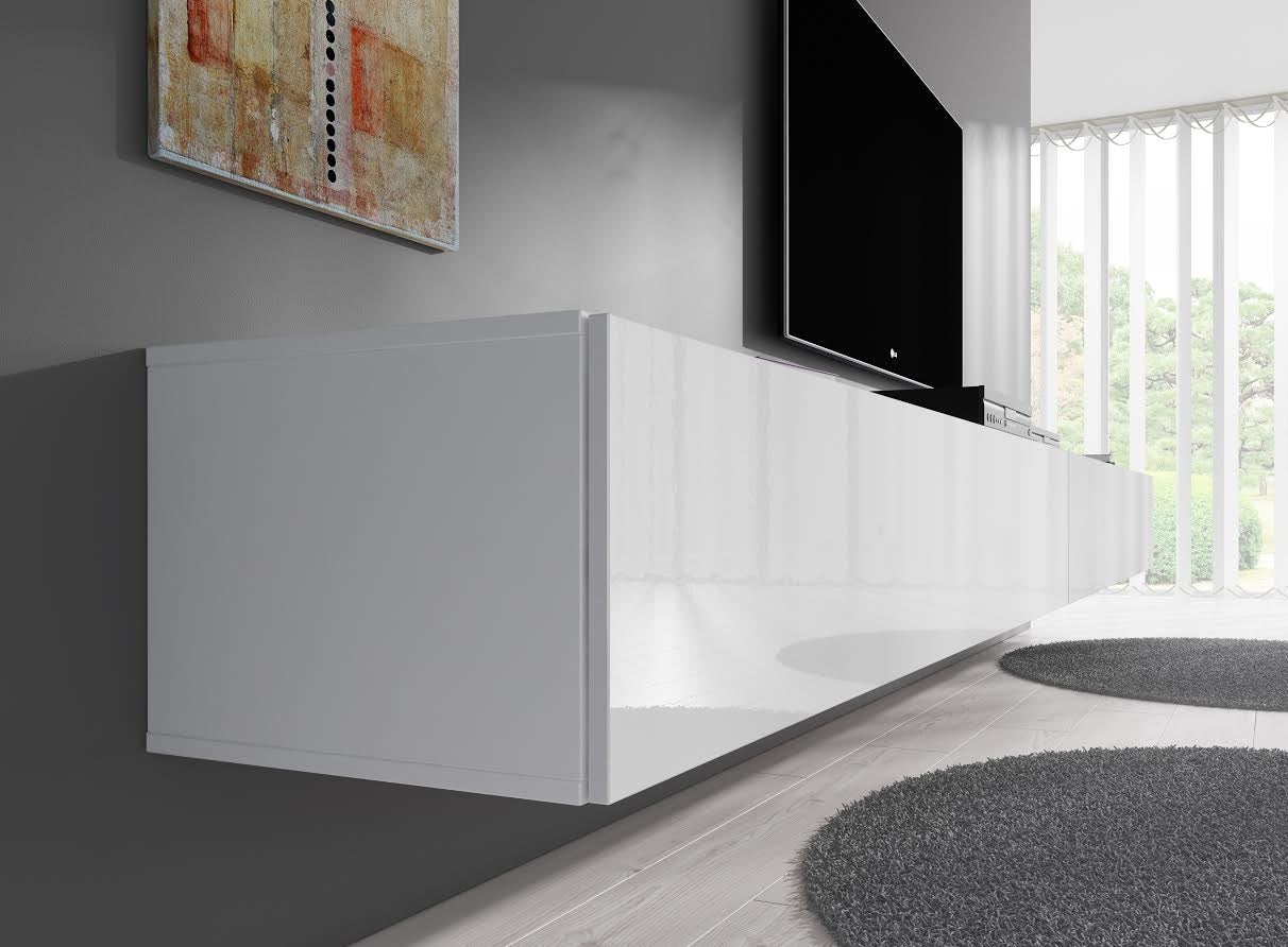 Flame - TV-Meubel - Wit - 320 cm