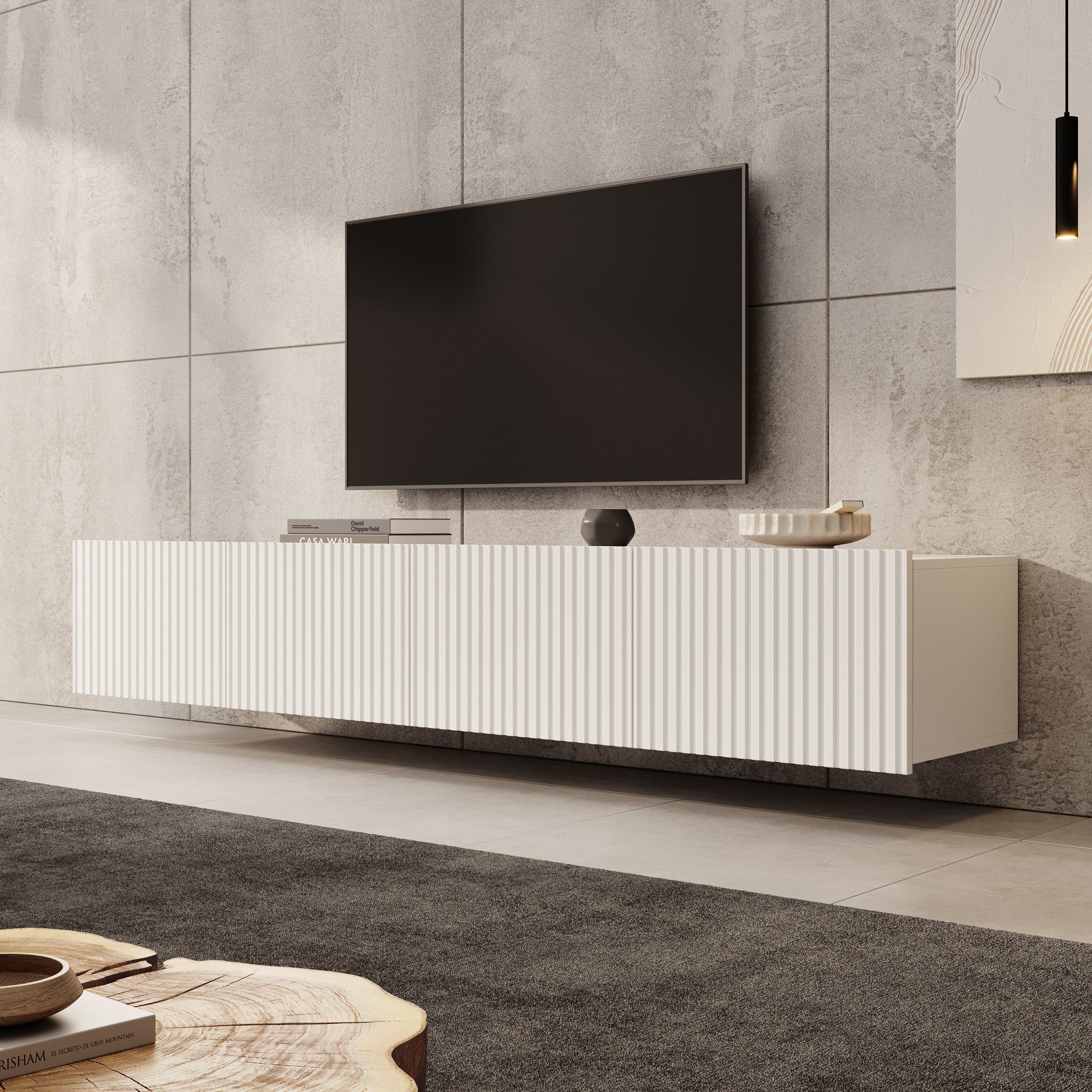Meuble Tv ærøskøbing Avec Espace De Rangement 43 X 120 X 29 Cm Effet Bois Blanc [en Casa Meuble Tv ærøskøbing Avec Espace De Rangement 43 X 120 X 29 Cm Effet Bois Blanc [en Casa