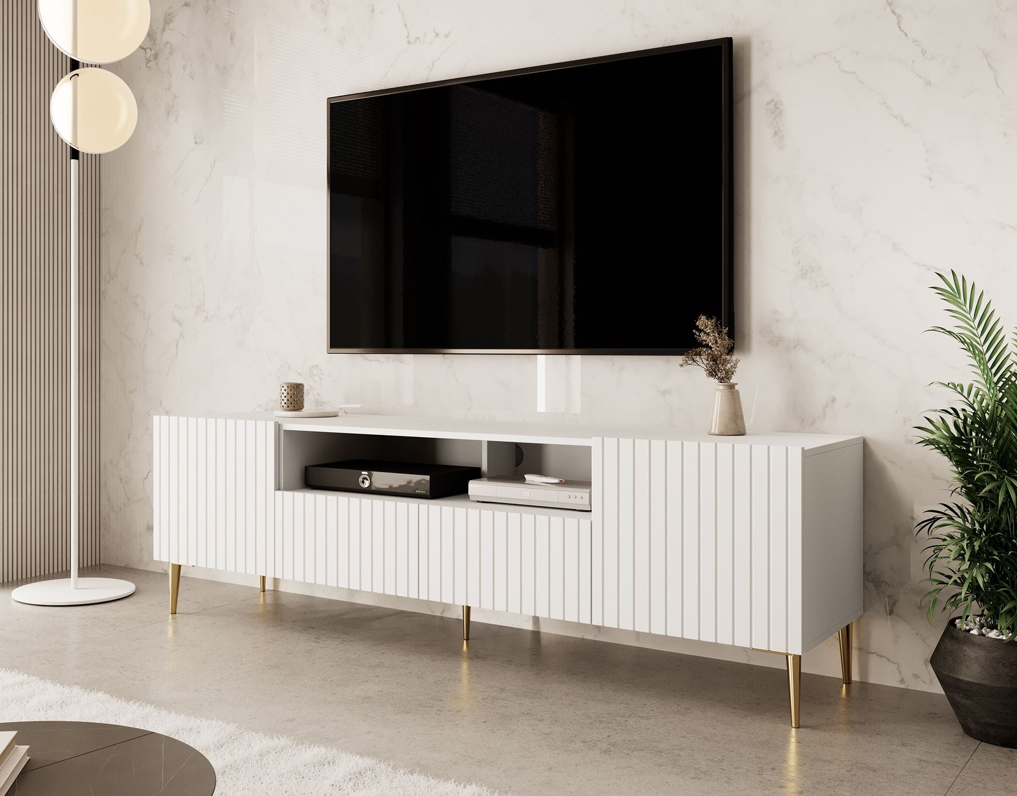 King - TV-Meubel - Wit - 180 cm