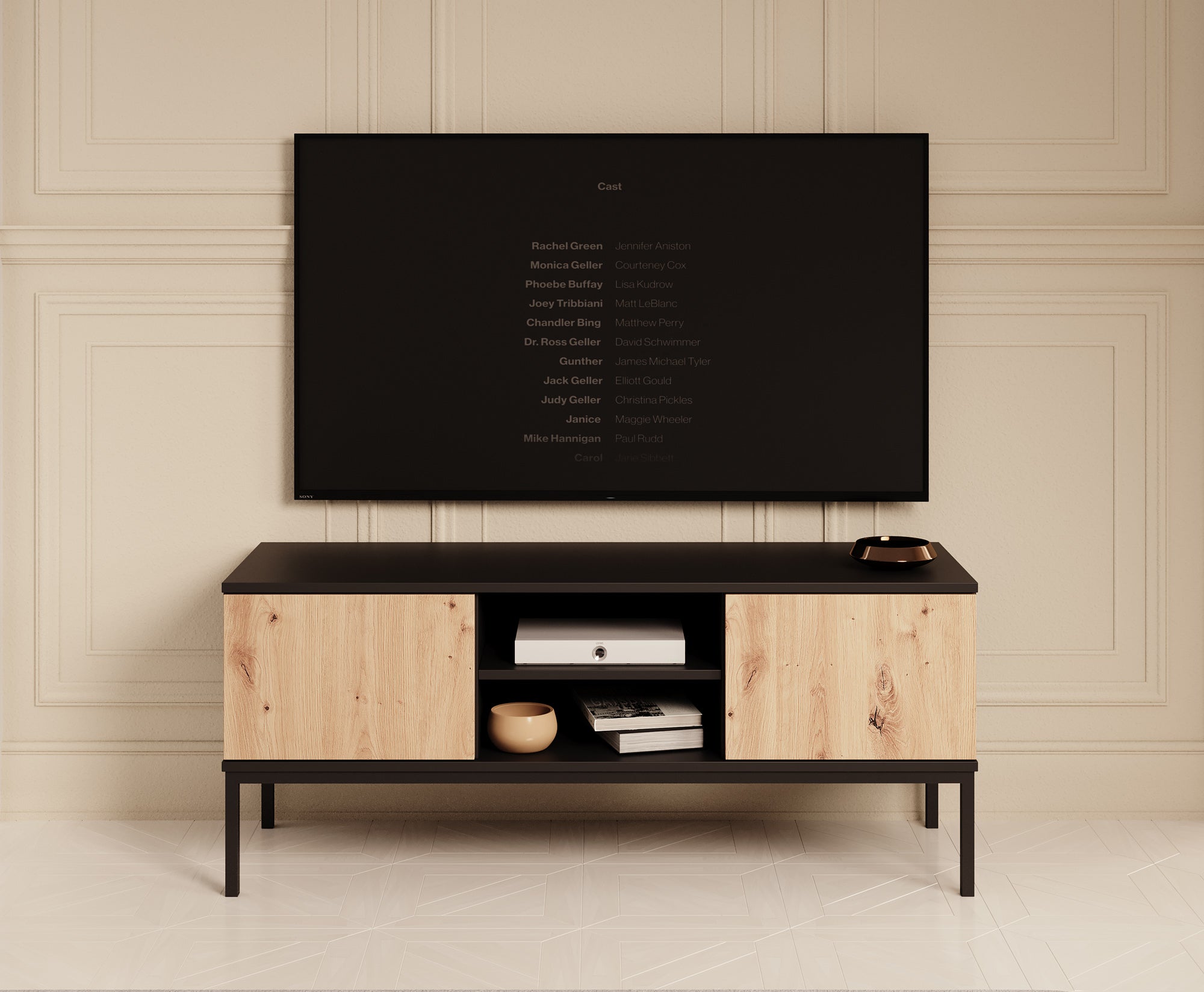 Lagos - TV-Meubel met 2 deuren - Eiken - 120 cm