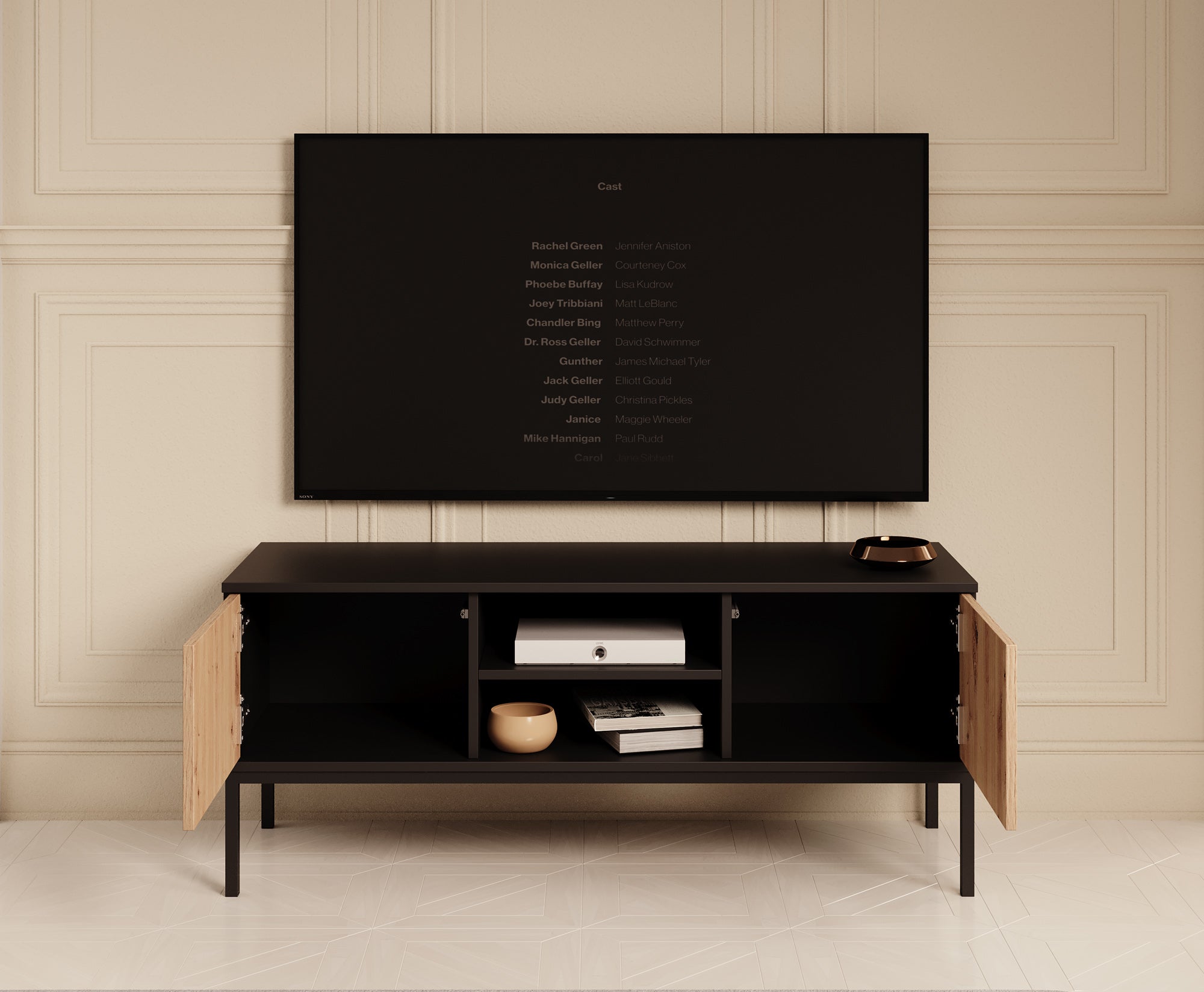 Lagos - TV-Meubel met 2 deuren - Eiken - 120 cm