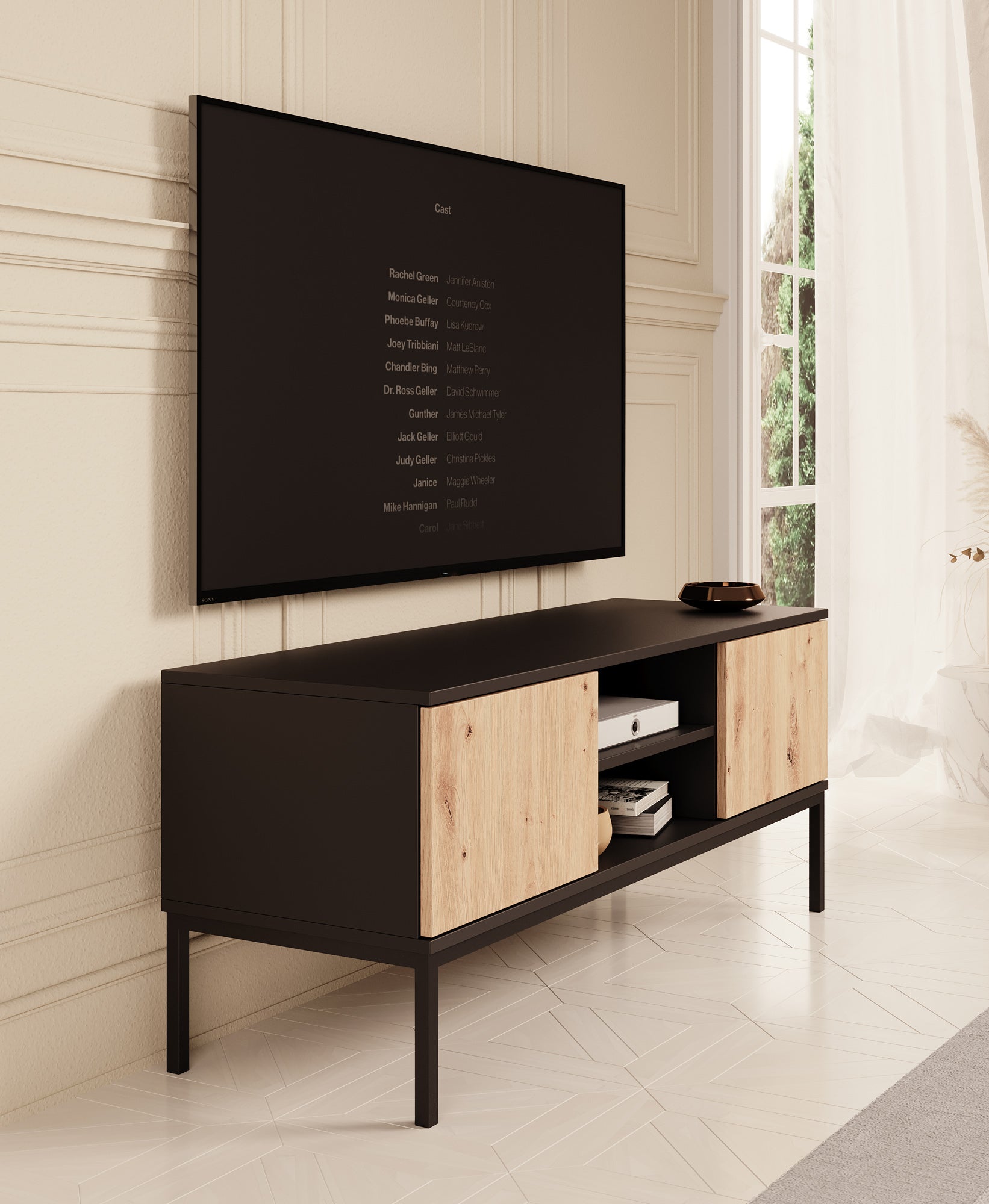 Lagos - TV-Meubel met 2 deuren - Eiken - 120 cm