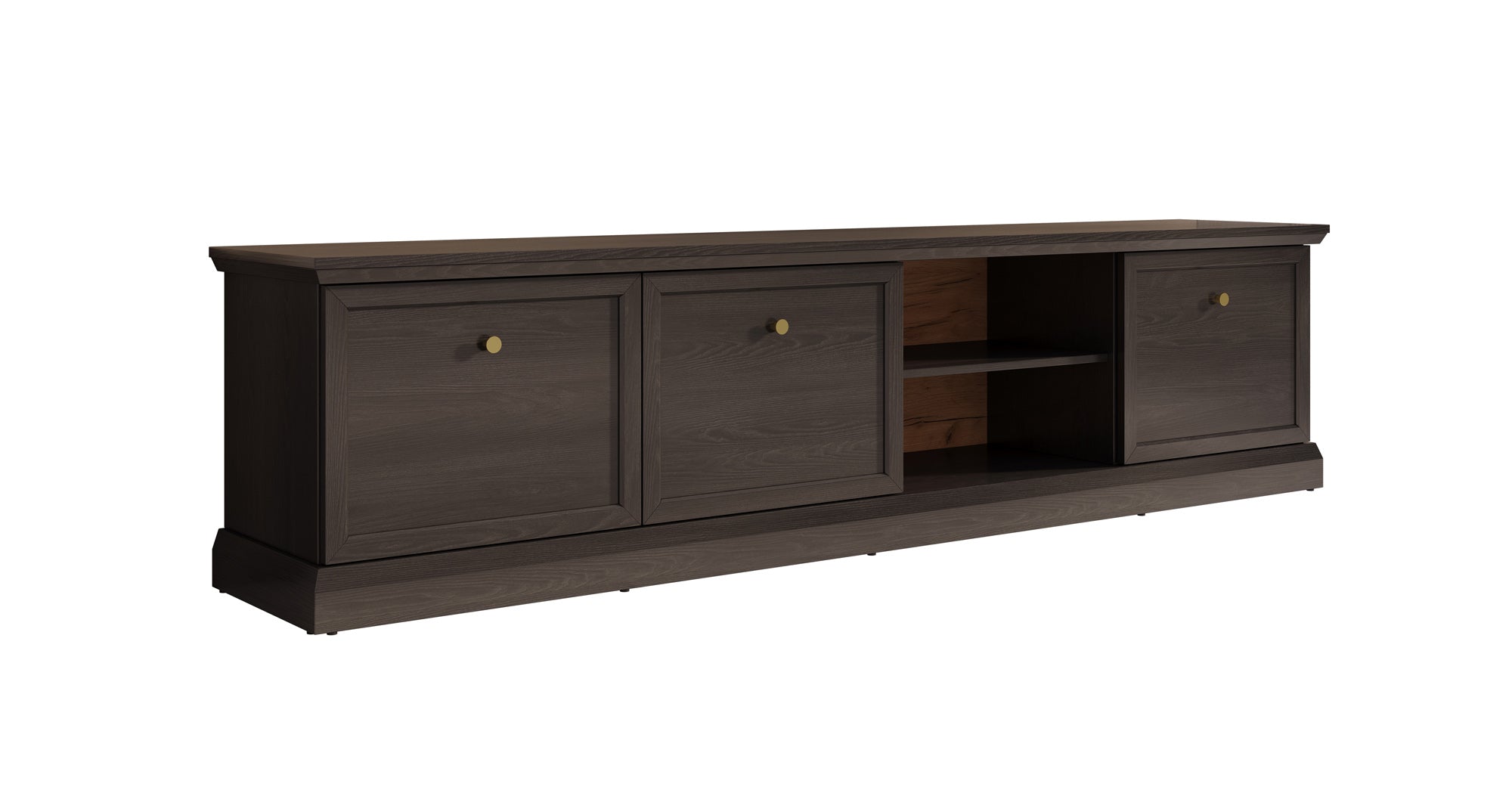 Leroy - TV-Meubel - Zwart eiken - 206 cm