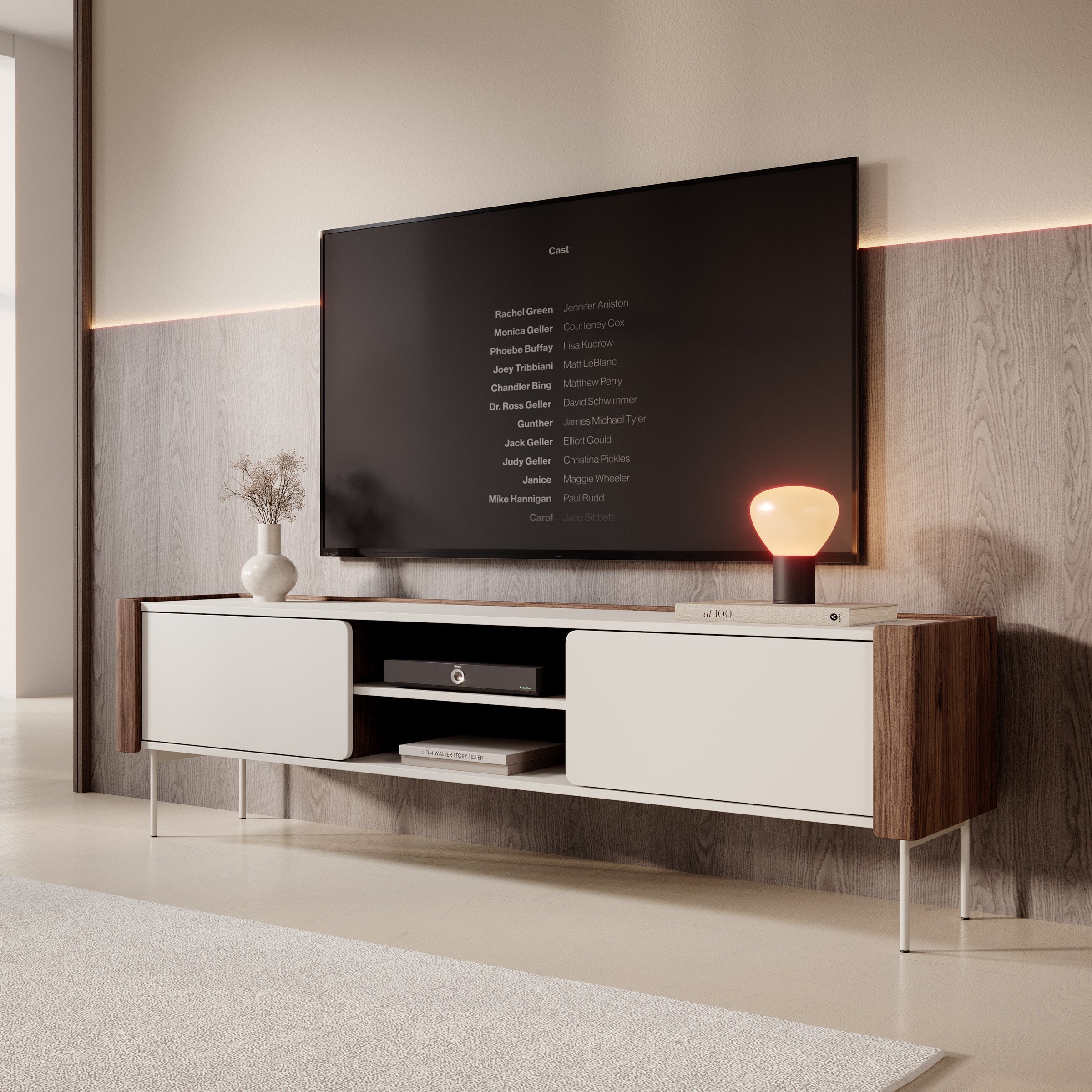 Lux - TV-Meubel - Beige - 180x39x52 cm