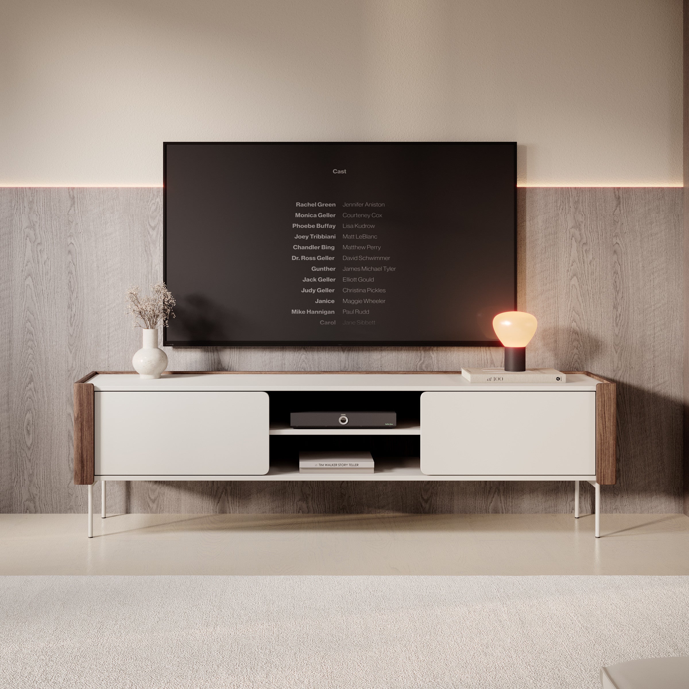 Lux - TV-Meubel - Beige - 180x39x52 cm