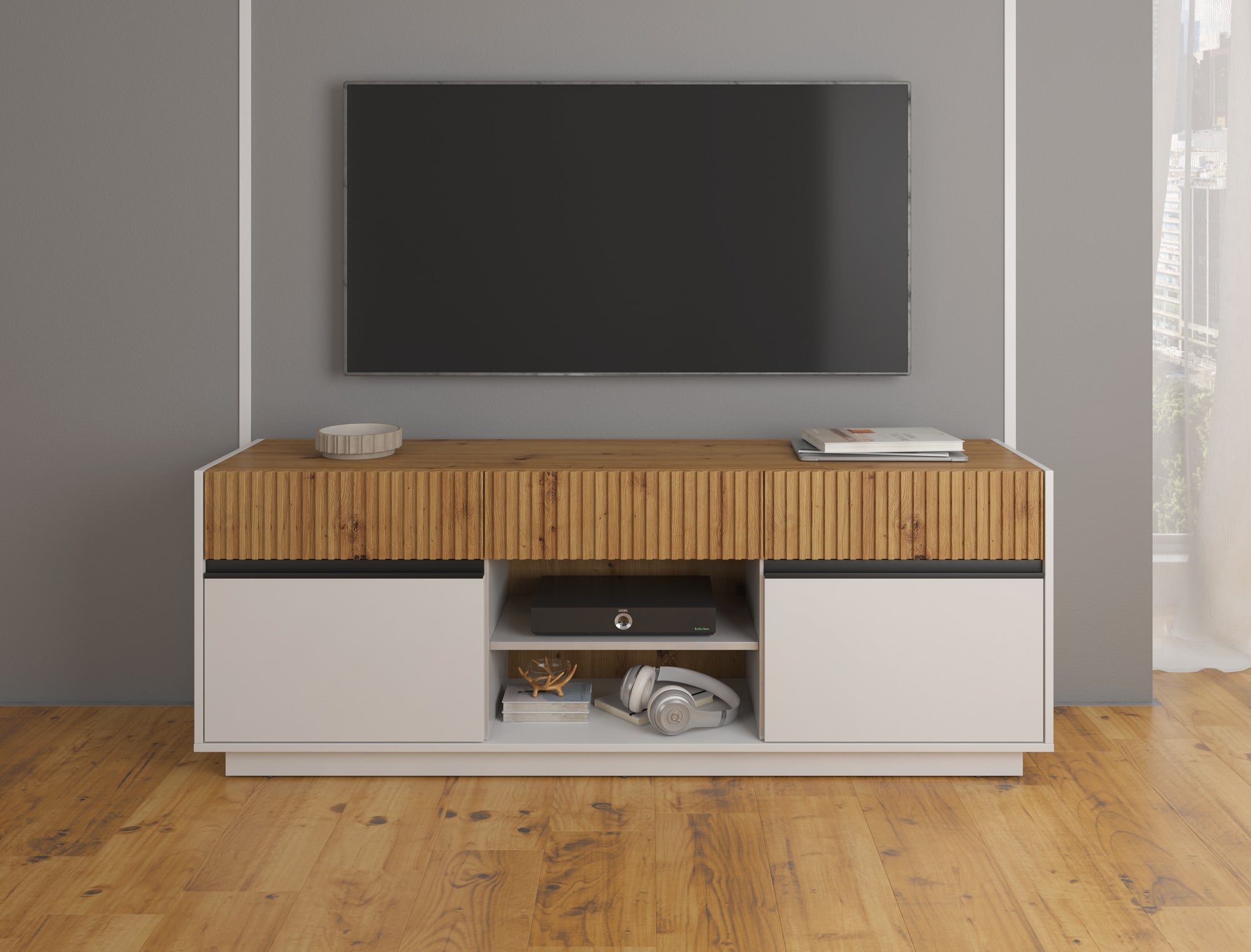 TV-Meubel Madeline - Wit - 166 cm