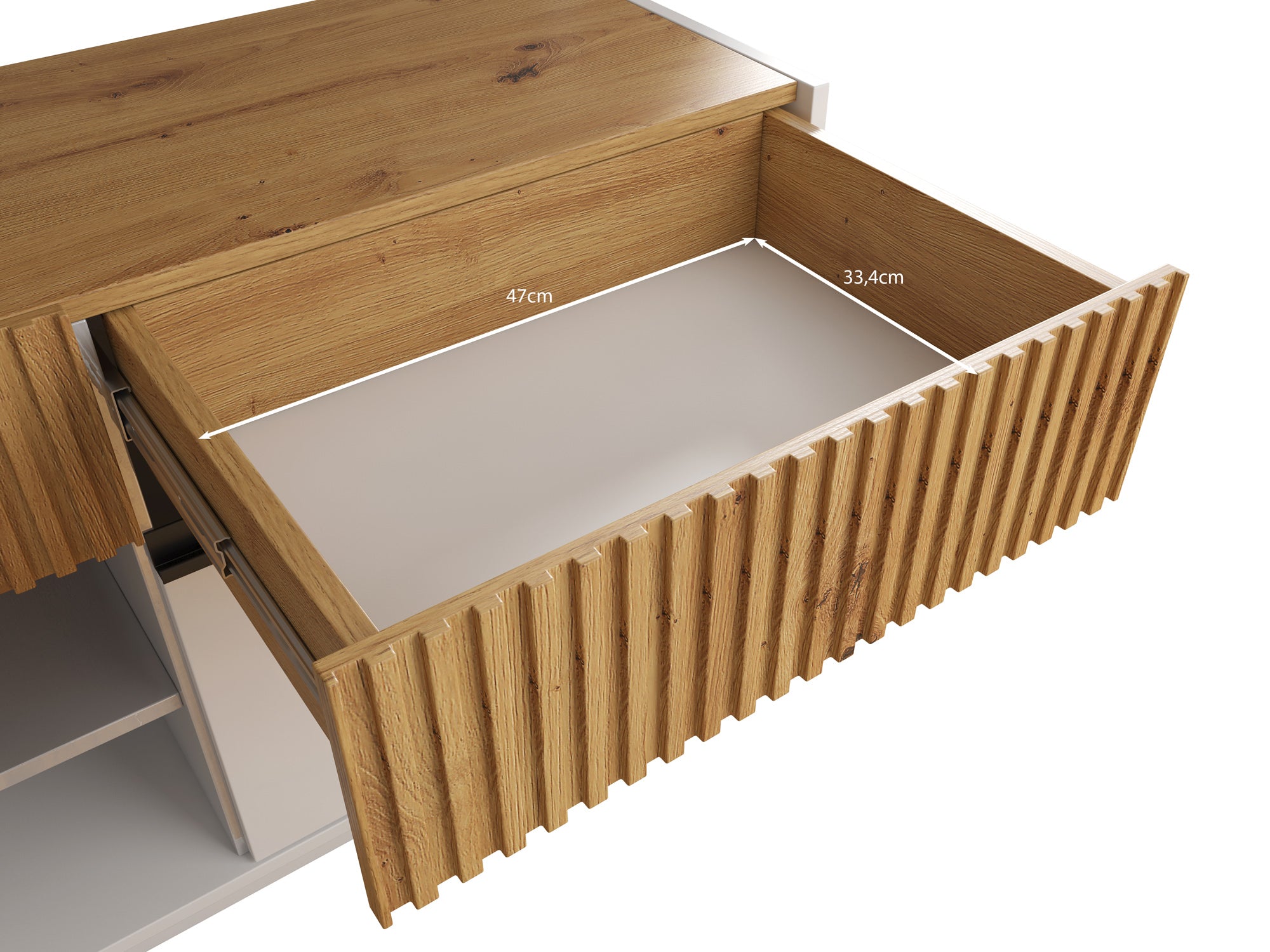 TV-Meubel Madeline - Wit - 166 cm