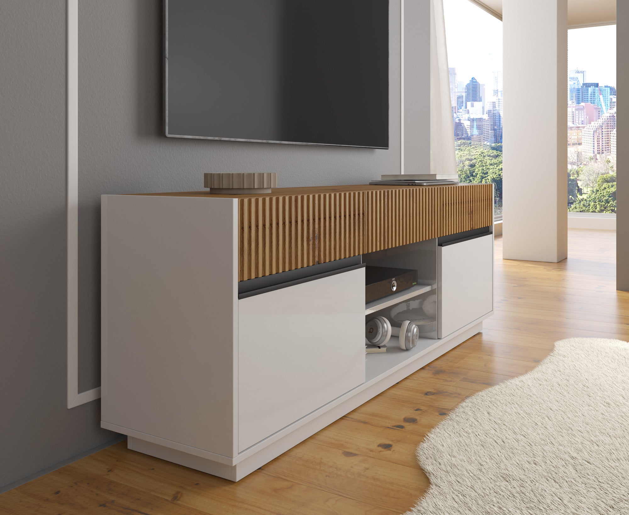 TV-Meubel Madeline - Wit - 166 cm
