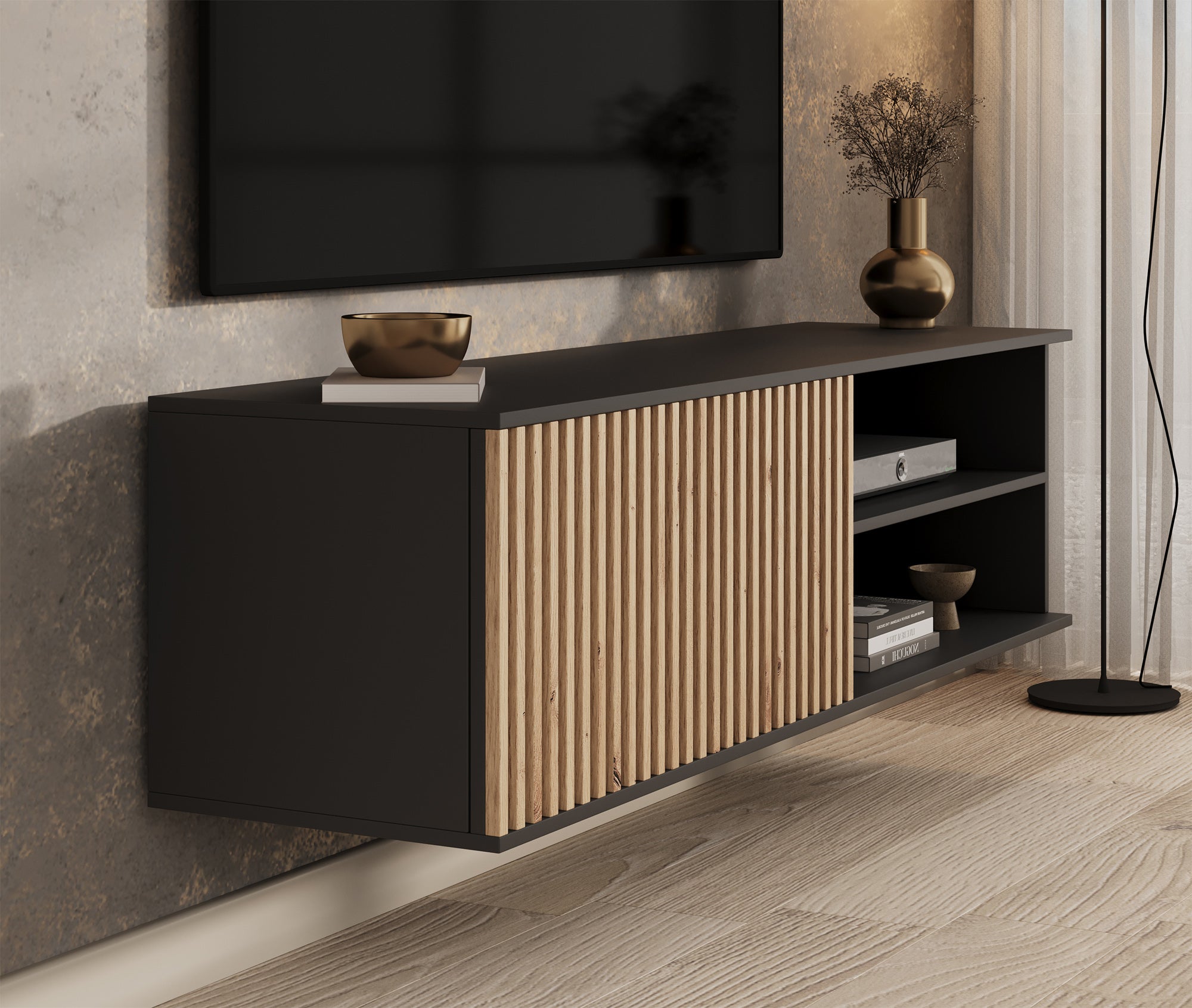 Marbella - TV-Meubel - Zwart - 150 cm