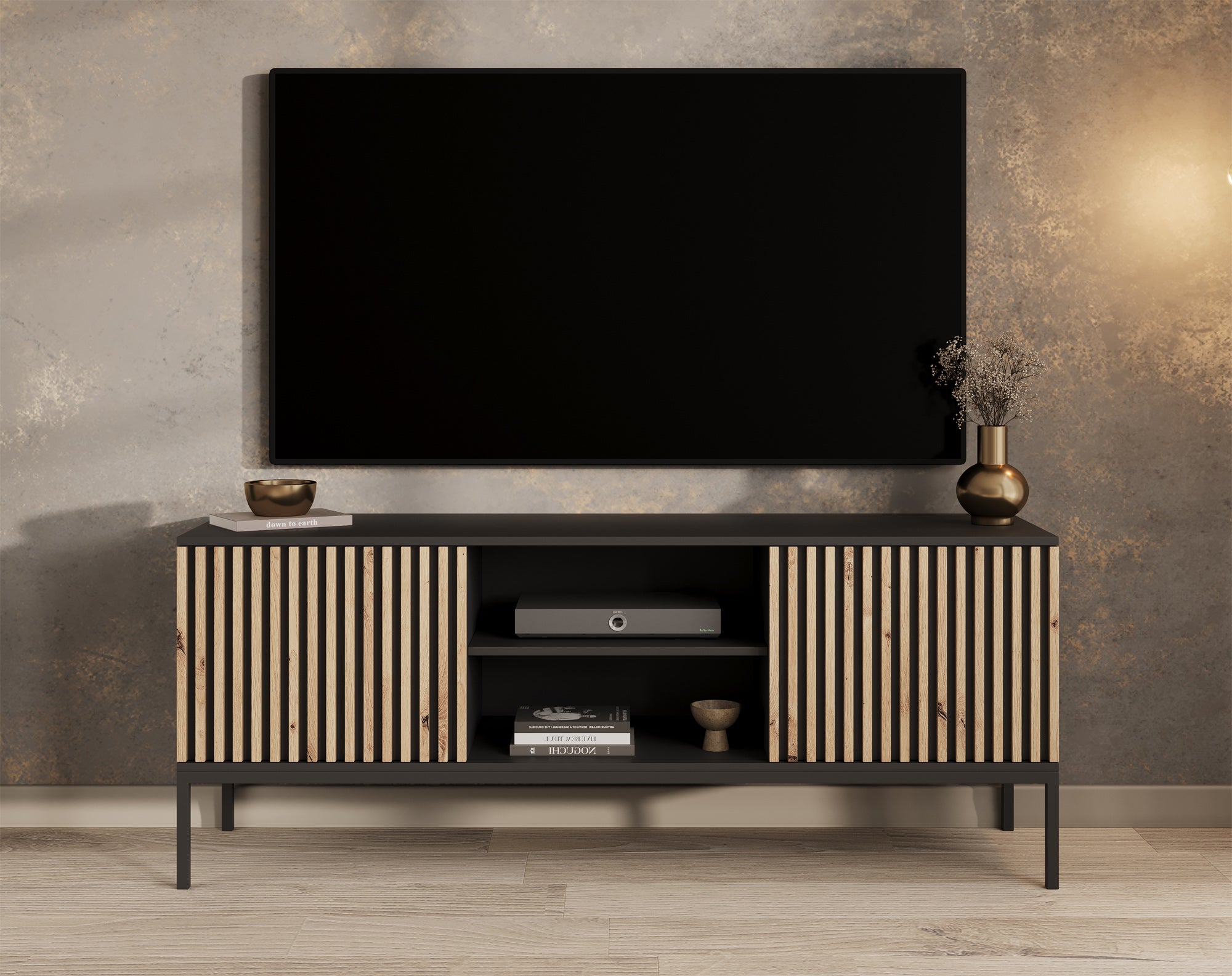 Marbella - TV-Meubel staand - Zwart - 150 cm