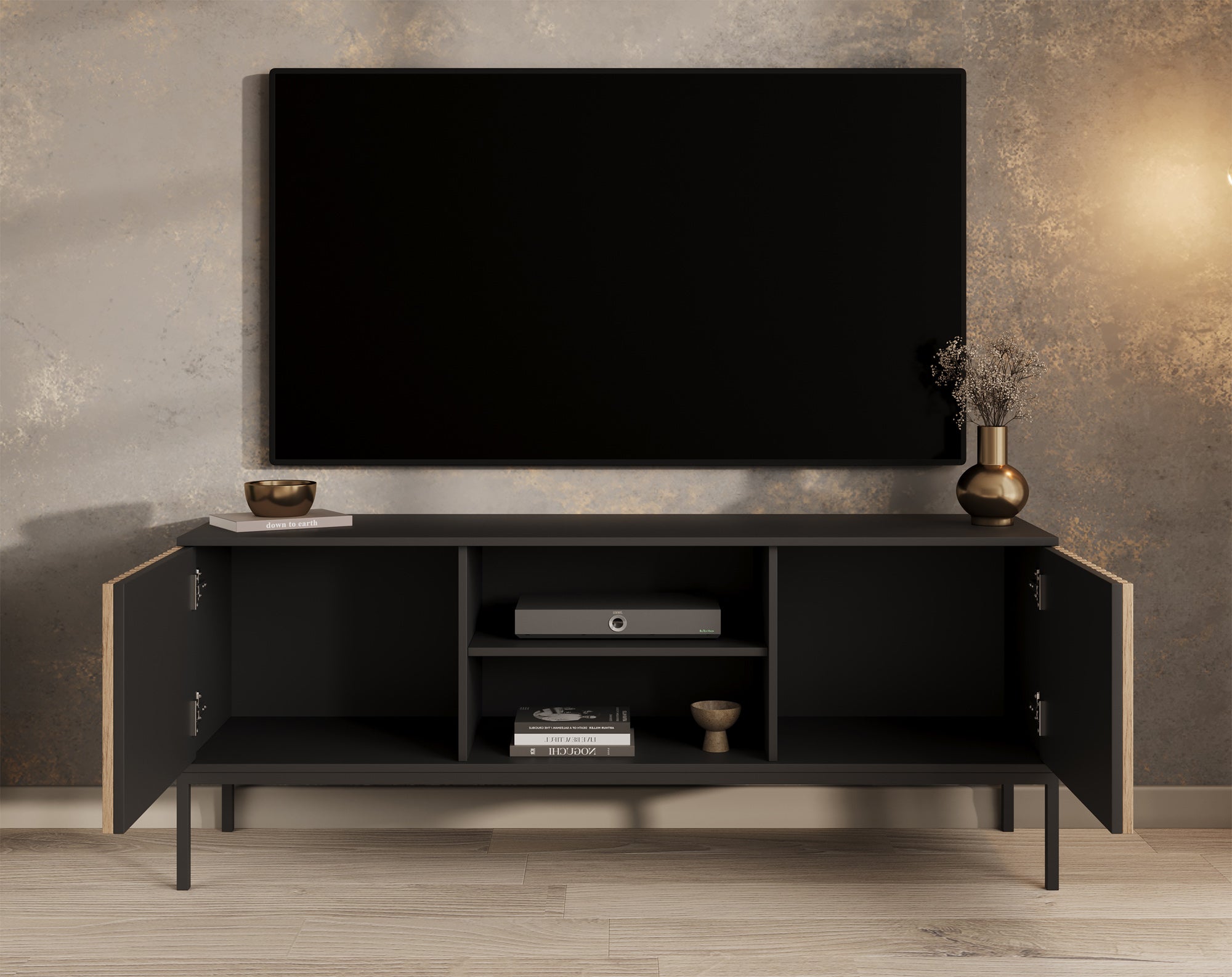 Marbella - TV-Meubel staand - Zwart - 150 cm