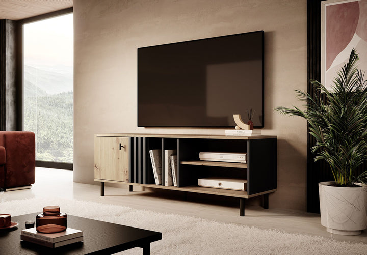 Marcos - TV-Meubel - Eiken/antraciet - 138 cm