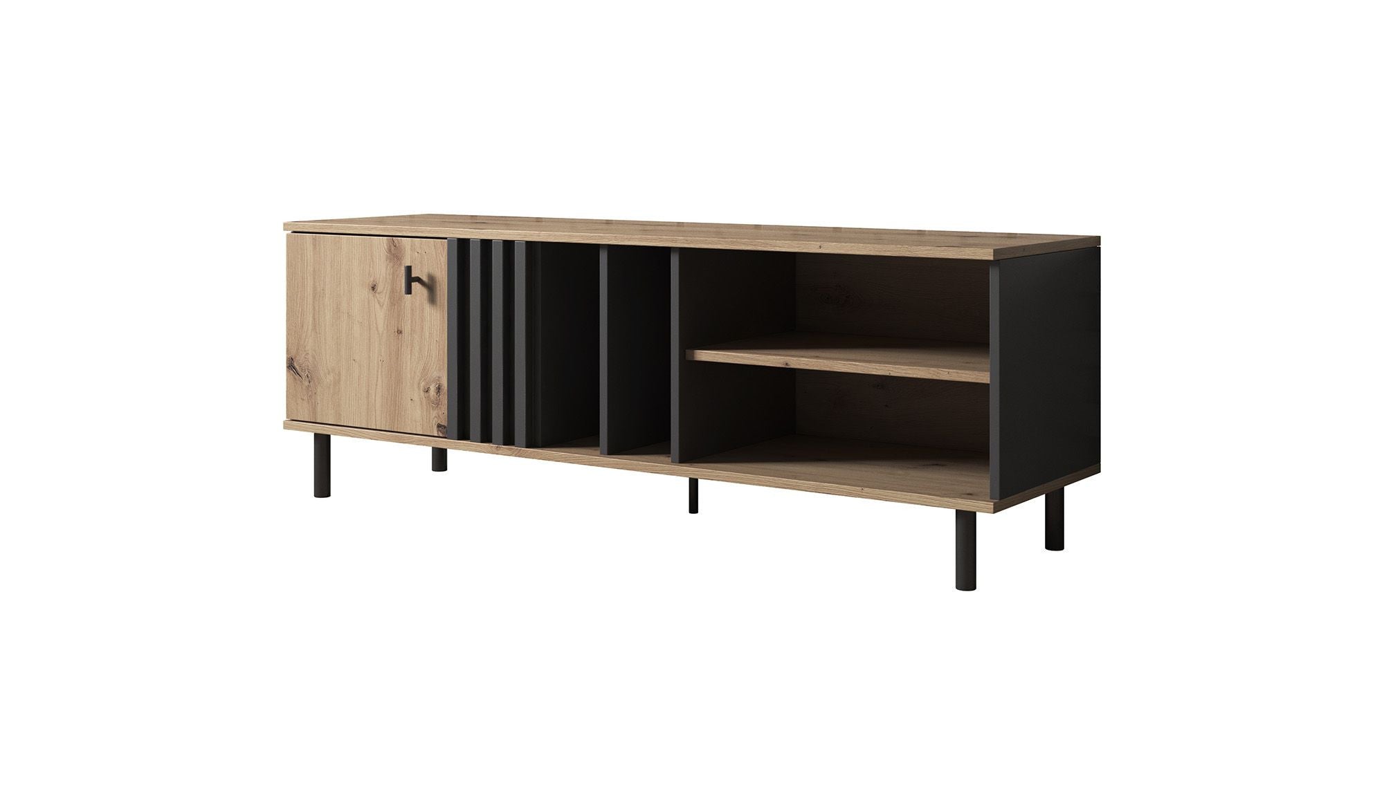 Marcos - TV-Meubel - Eiken/antraciet - 138 cm