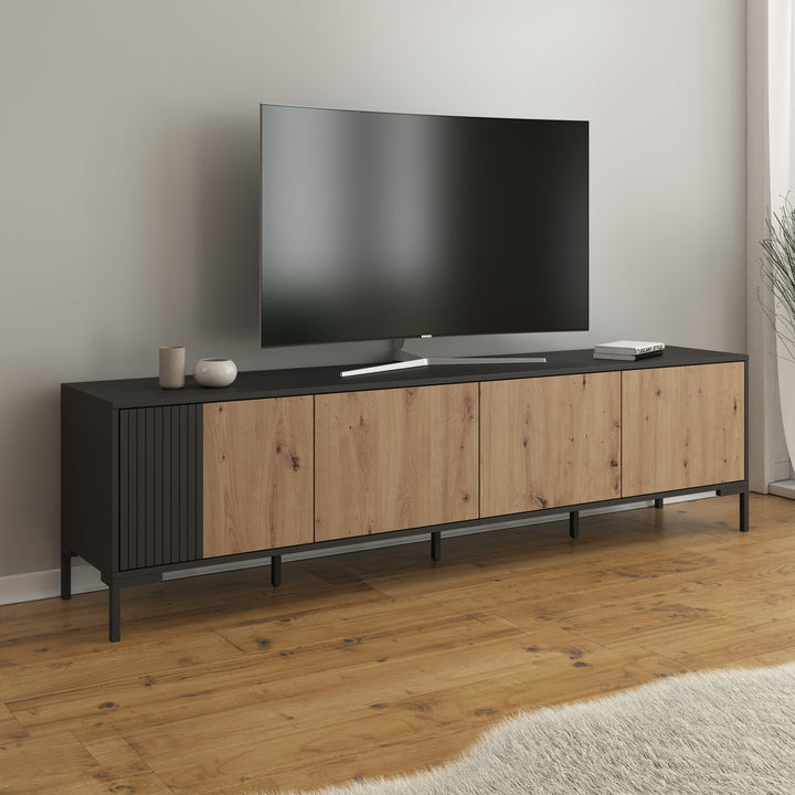 Molina - TV-Meubel met 4 deuren - Eiken  - 200 cm