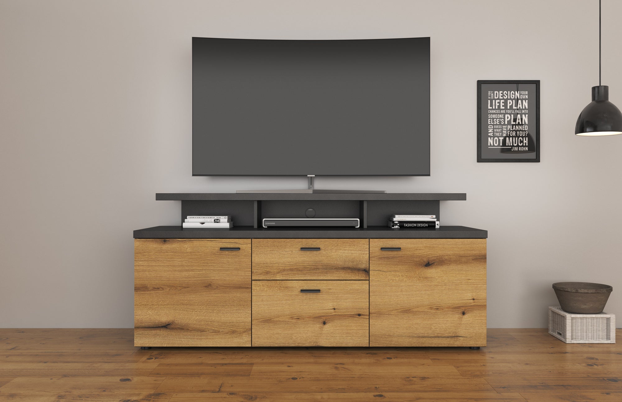 Molly - TV-Meubel - Eiken - 150 cm