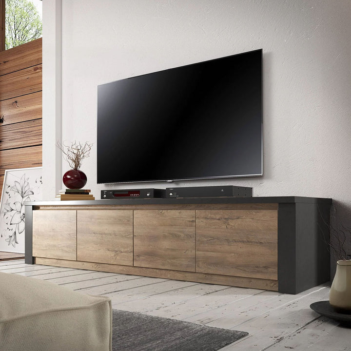 Monaco - TV-Meubel met 4 deuren - Eiken/grijs - 170 cm