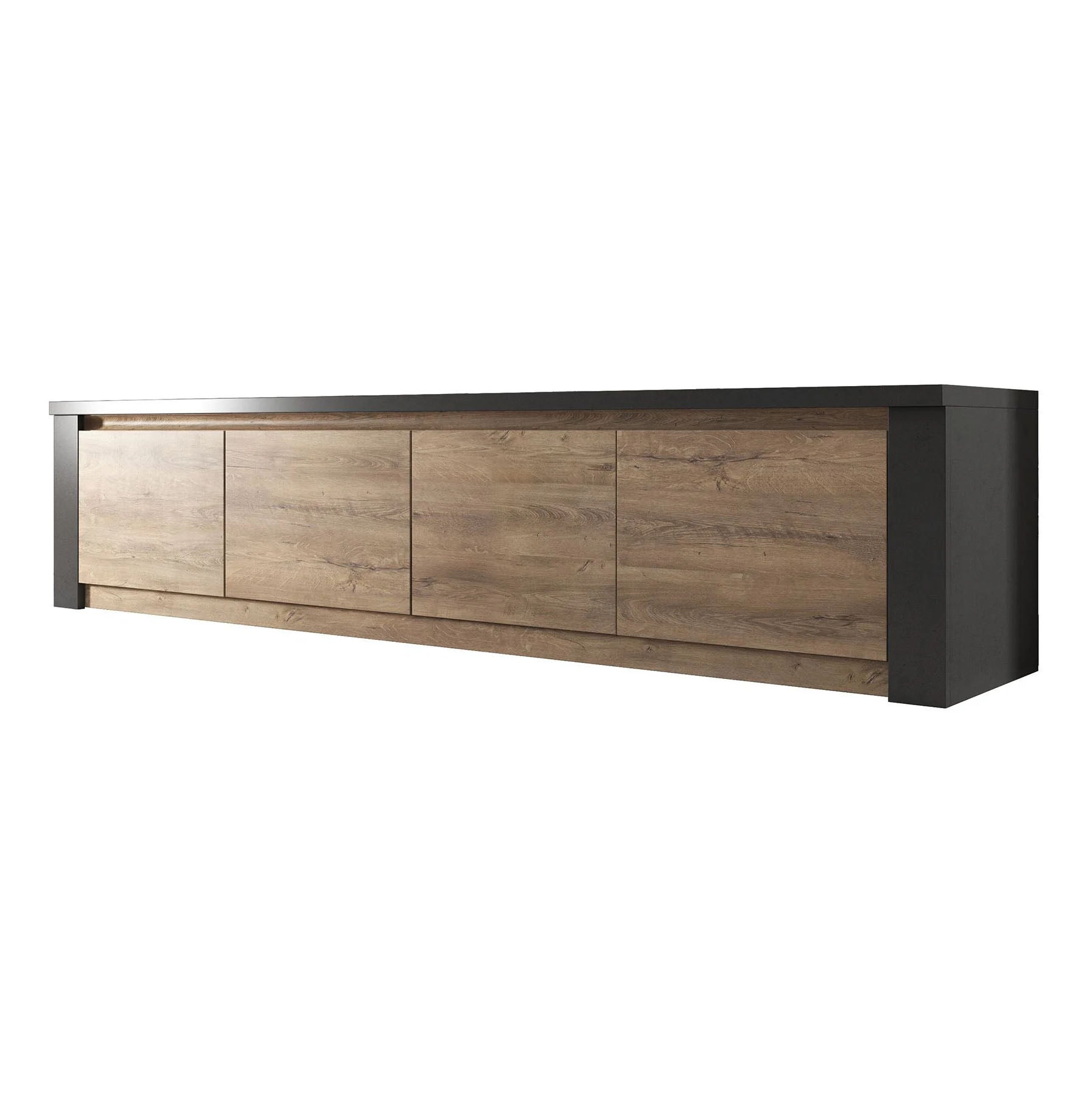 Monaco - TV-Meubel met 4 deuren - Eiken/grijs - 170 cm