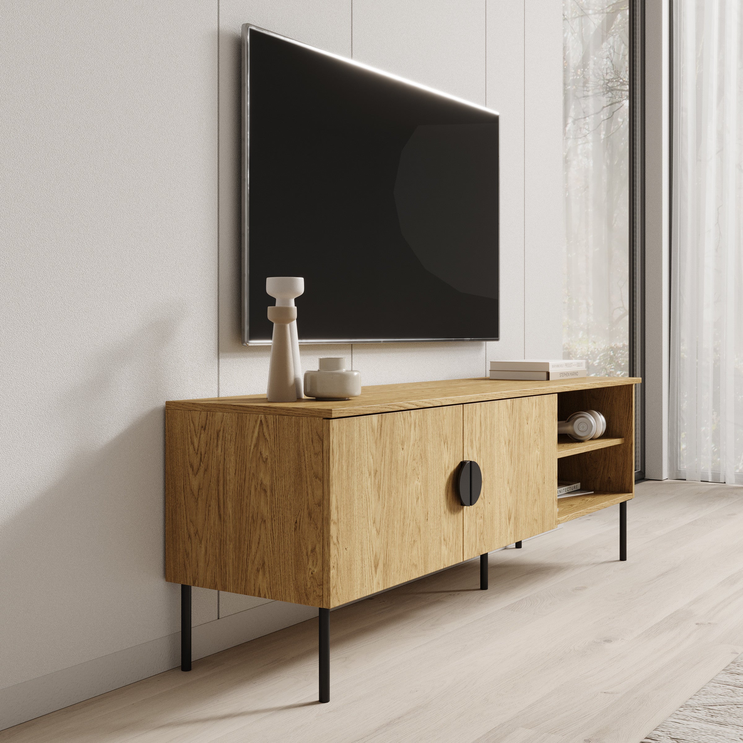 Monor - TV-Meubel - Eiken