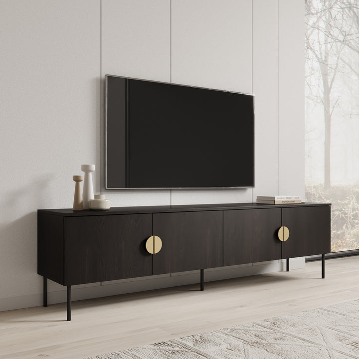 Monor - TV-Meubel - Zwart eiken