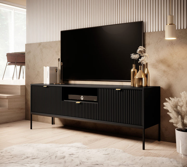 Navil - TV-Meubel - Zwart  - 154 cm