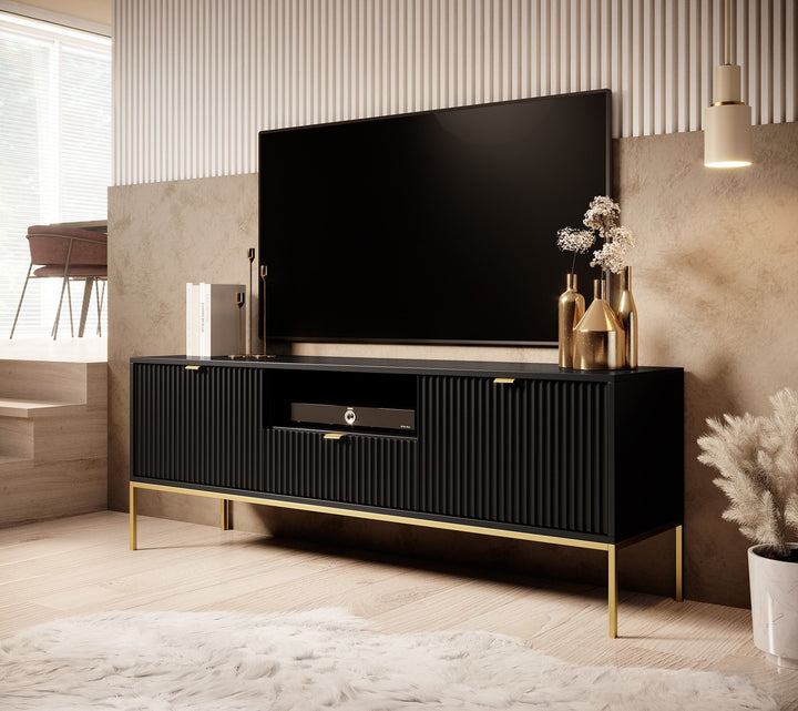 Navil 2 - TV-Meubel - Zwart  - 154 cm