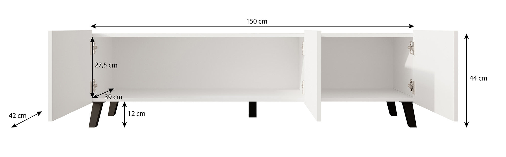 Pepinos 2 - TV-Meubel - Eiken - 150 cm