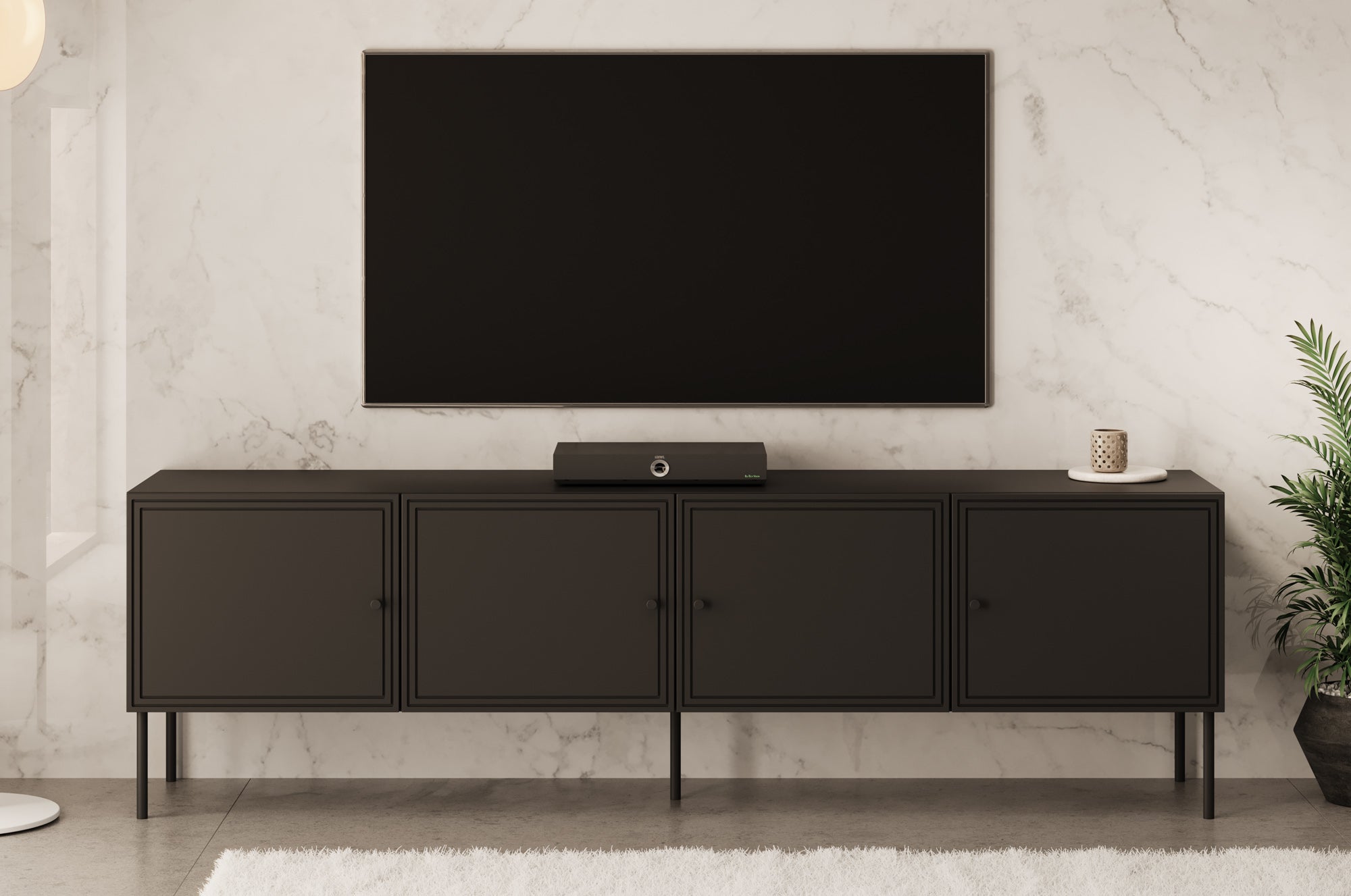 Pierson - TV-Meubel - Zwart - 201 cm